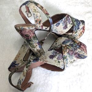 Tapestry Floral Heels
